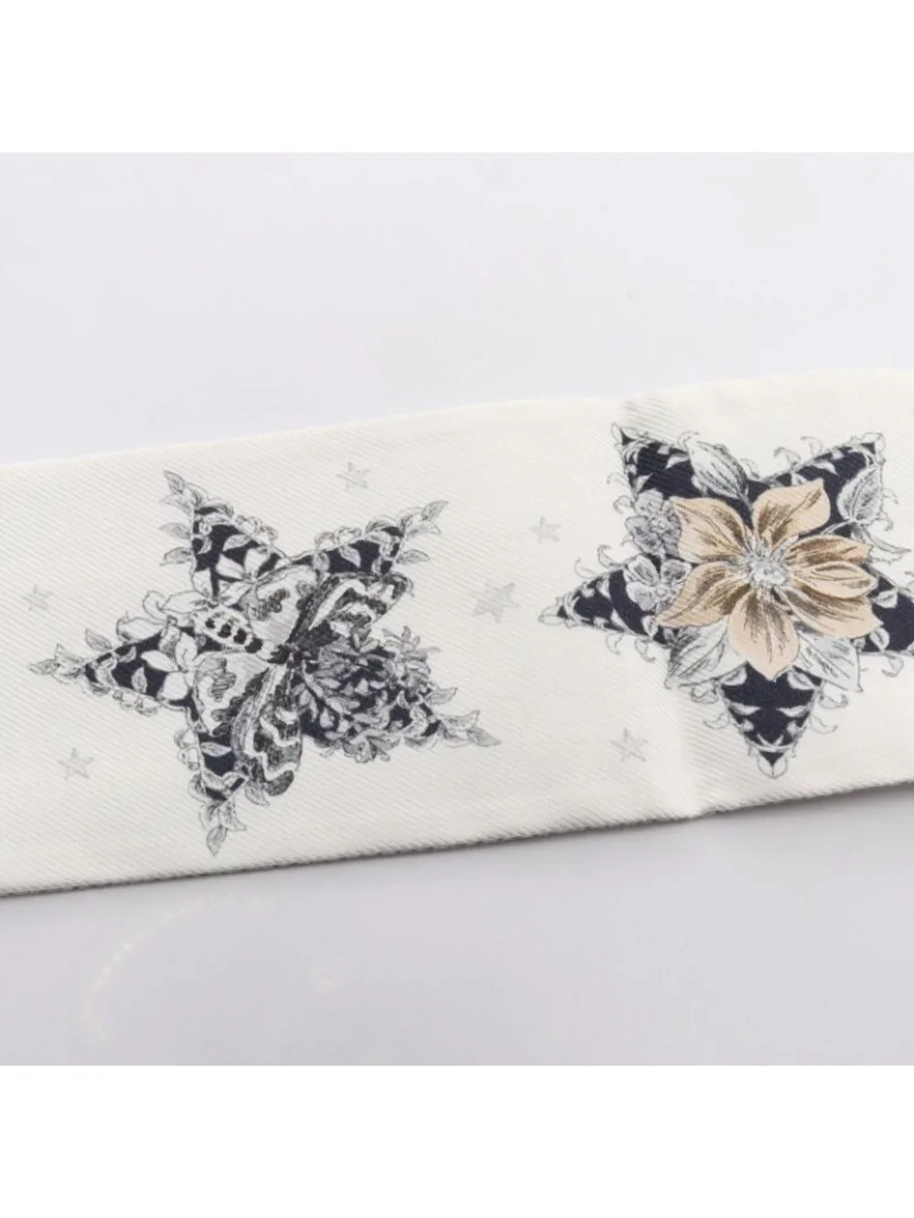 Dior Scarf Mitzah Lucky Star Ribbon Silk